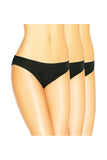 3-Pack Women's Bamboo Panties in Classic Black