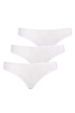 Women's White Bamboo Thongs 3-Pack for Ultimate Comfort