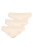 Classic Beige Bamboo Thong 3-Pack - No Patterns