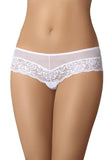 Elegant Lace & Mesh Women's Bra Briefs in White