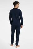 Comfortable Men's Long Sleeve Pajama Set with Pants