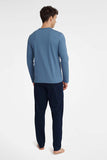 Comfortable Men's Long Sleeve Pajama Set with Pants