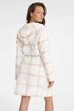 Printed Women's Bathrobe with Long Sleeves and Hood