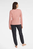Chic Pink Two-Piece Women's Pajama Set for Comfort