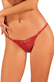 Spicy red lace thong for a touch of bold elegance.