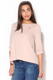 Elegant Airy Blouse with Longer Back for Effortless Style