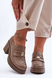 Stylish Heeled Half Shoes with Comfortable Leather Design