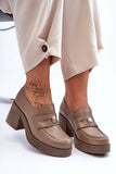 Stylish Heeled Half Shoes with Comfortable Leather Design