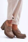 Stylish Heeled Half Shoes with Comfortable Leather Design