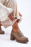 Stylish Mid-Heeled Natural Leather Shoes with Comfort Features