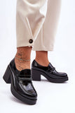 Stylish Heeled Half Shoes with Natural Leather Comfort