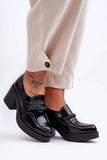Stylish Heeled Half Shoes with Natural Leather Comfort