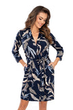 Elegant Lace-Trimmed Women's Viscose Bathrobe with Pockets