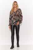 Elegant Women's Loose Fit Mesh Blouse in 5 Patterns