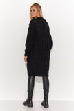 Warm Plaid Cardigan Sweater with Elegant Gold Button