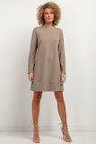 Trendy Knitted Trapezoidal Dress for Autumn Style