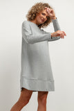 Trapezoidal Cut Knitted Dress for Autumn Comfort