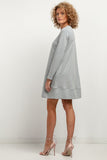Trapezoidal Cut Knitted Dress for Autumn Comfort