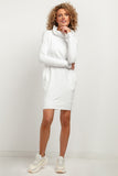 Chimney Neck Sweatshirt Dress with Pockets