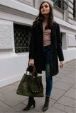 Tailored Single-Breasted Coat with Button Details