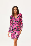 Convertible Dress with Buff Sleeves and Layered Neckline