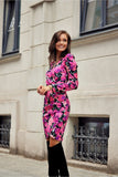 Convertible Dress with Buff Sleeves and Layered Neckline