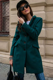 Tailored Single-Breasted Coat with Button Details