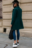 Tailored Single-Breasted Coat with Button Details