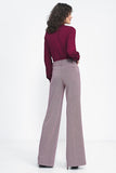 Wide Leg Pants with Elevated Waist for a Flattering Fit
