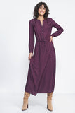 Fashionable Peas Print Long Dress for Feminine Styling