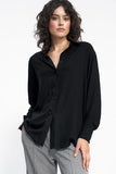Chic Collar Blouse in Muted Shades for Soft Office Style