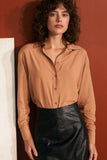 Soft Office Blouse with Collar in Muted Shades
