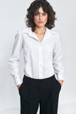 Elegant Slim Fit White Collar Shirt for Business Attire