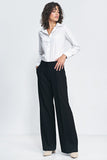 Elegant Slim Fit White Collar Shirt for Business Attire