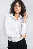 Elegant Slim Fit White Collar Shirt for Business Attire