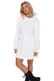 Knit Dress with Hood, Long Sleeves, and Kangaroo Pocket