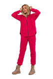 Women's Knitted Zipper Sweatshirt with Kangaroo Pocket