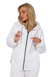 Women's Knitted Zippered Sweatshirt with Kangaroo Pocket