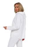 Women's Knitted Zippered Sweatshirt with Kangaroo Pocket