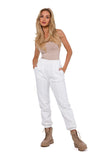 Knitted Joggers with Elastic Waistband and Side Pockets