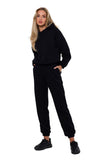 Women's Hooded Sweatshirt with Decorative Stitching