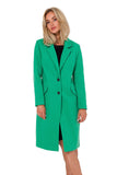Classic Women's Fleece Coat with Padded Collar and Pockets