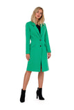 Classic Women's Fleece Coat with Padded Collar and Pockets