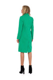 Classic Women's Fleece Coat with Padded Collar and Pockets