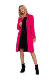 Classic Women's Fleece Coat with Padded Collar and Pockets