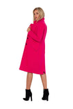 Classic Women's Fleece Coat with Padded Collar and Pockets