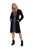 Classic Women's Fleece Coat with Padded Collar and Pockets