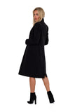 Classic Women's Fleece Coat with Padded Collar and Pockets
