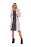 Women's Classic Fleece Coat with Padded Collar and Pockets