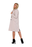 Women's Classic Fleece Coat with Padded Collar and Pockets